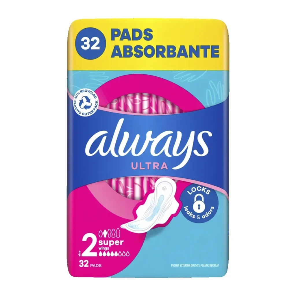Absorbante Always Quattro Ultra, mărimea 2, 32 buc