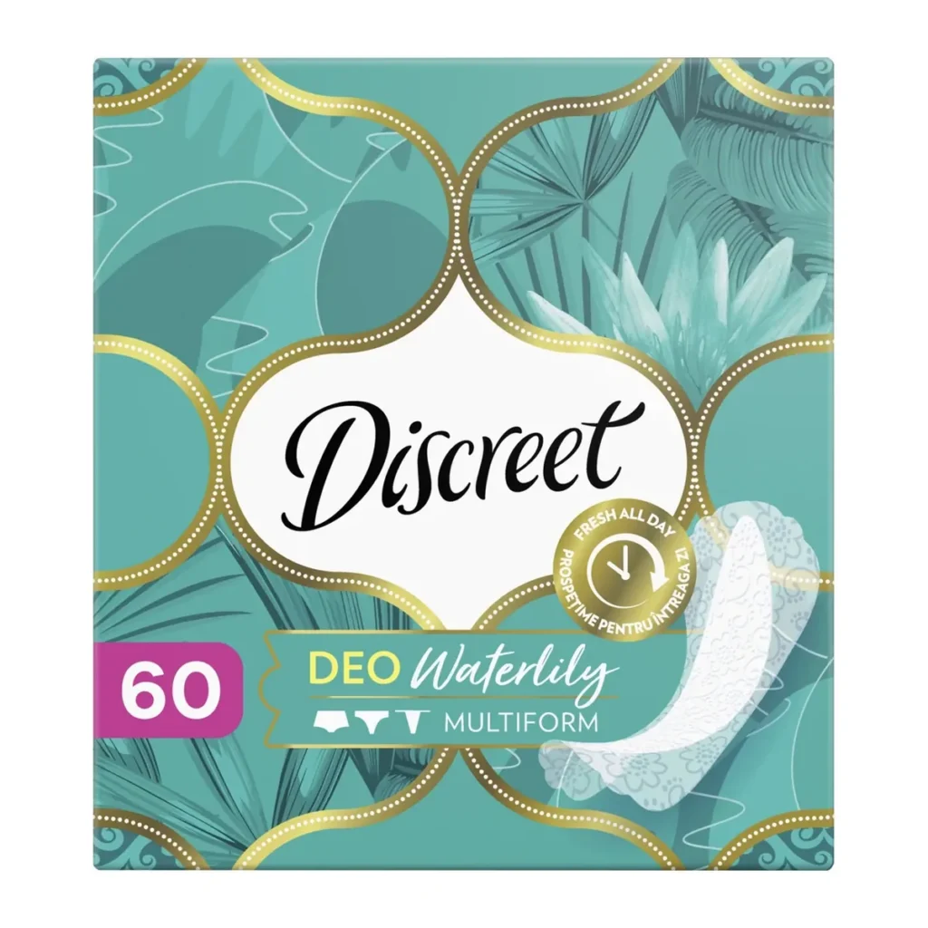 Absorbante Discreet Deo Water Lily, 60 buc