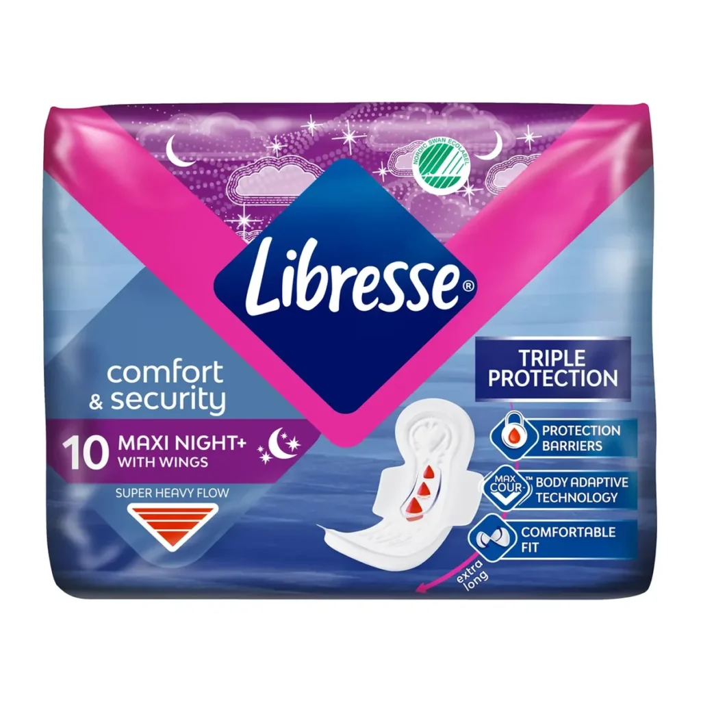 Absorbante Libresse 6MM Maxi Goodnight, 10 buc