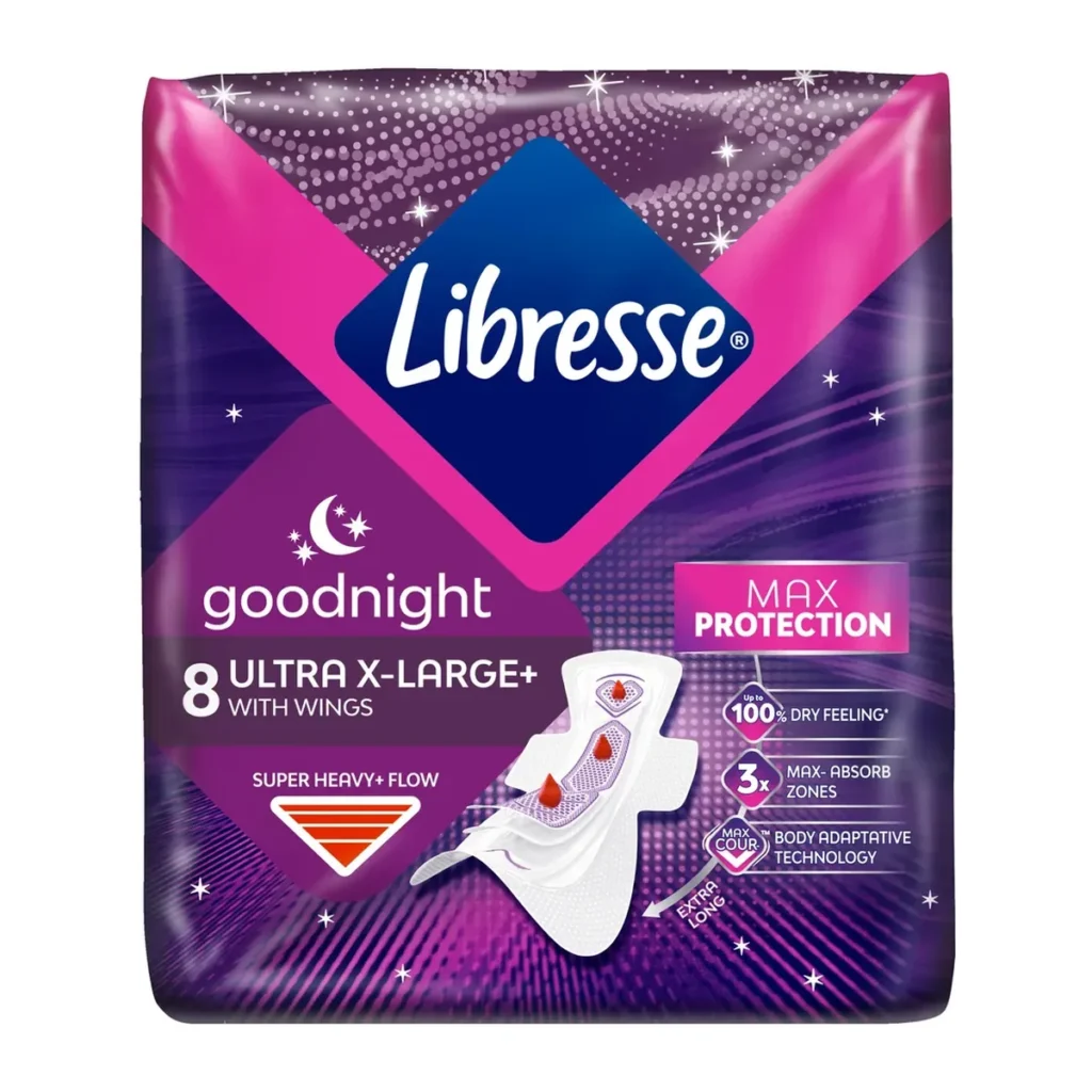 Absorbante Libresse Noapte Extra, 8 buc