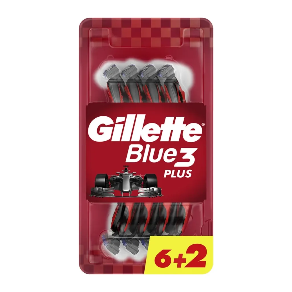 Aparate de ras Gillette Blue III 6+2, 8 buc