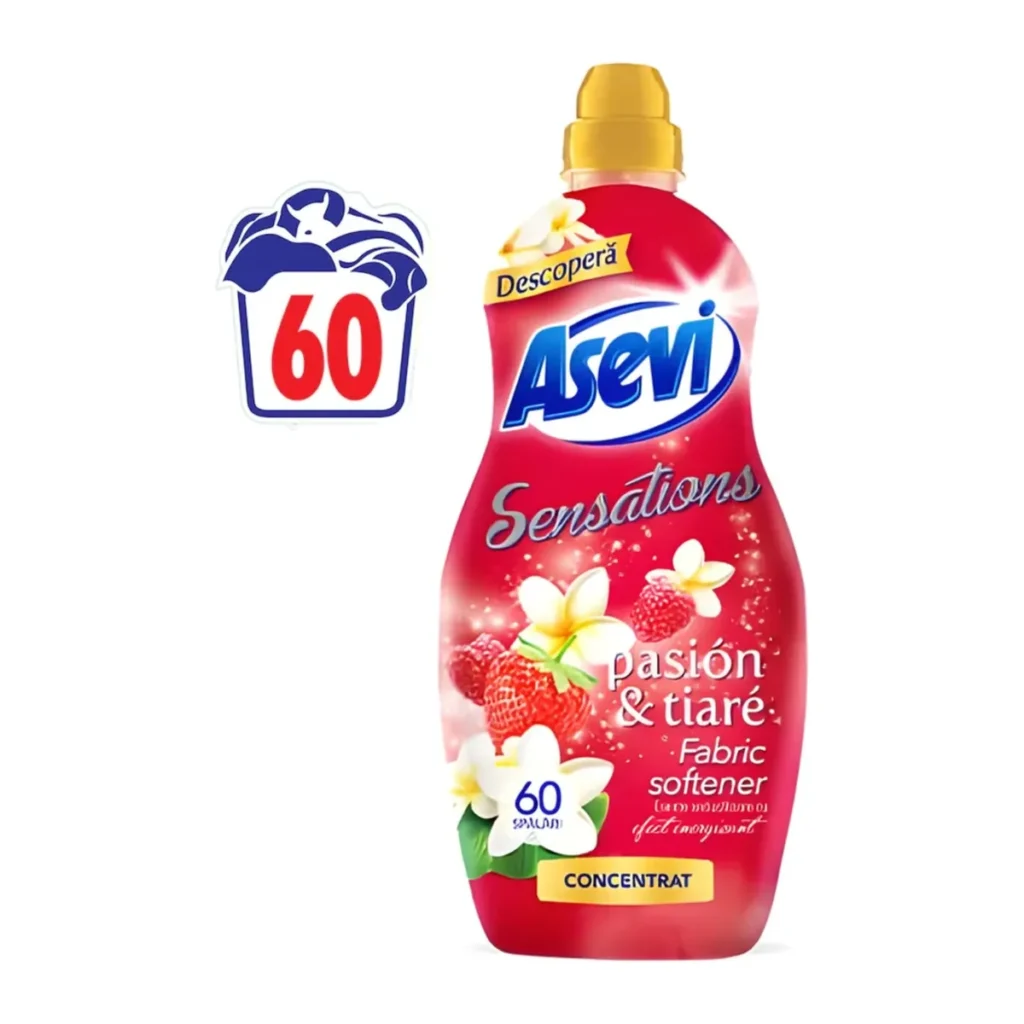 Balsam de rufe Asevi Senz Pasion Tiare, 60 spălări, 1.44 L