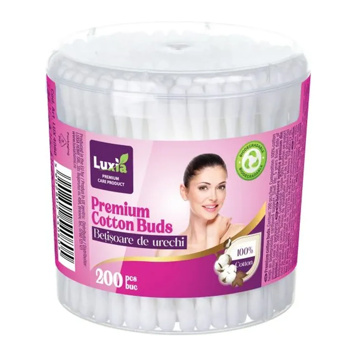Bețișoare urechi Luxia Igienice Premium Bumbac