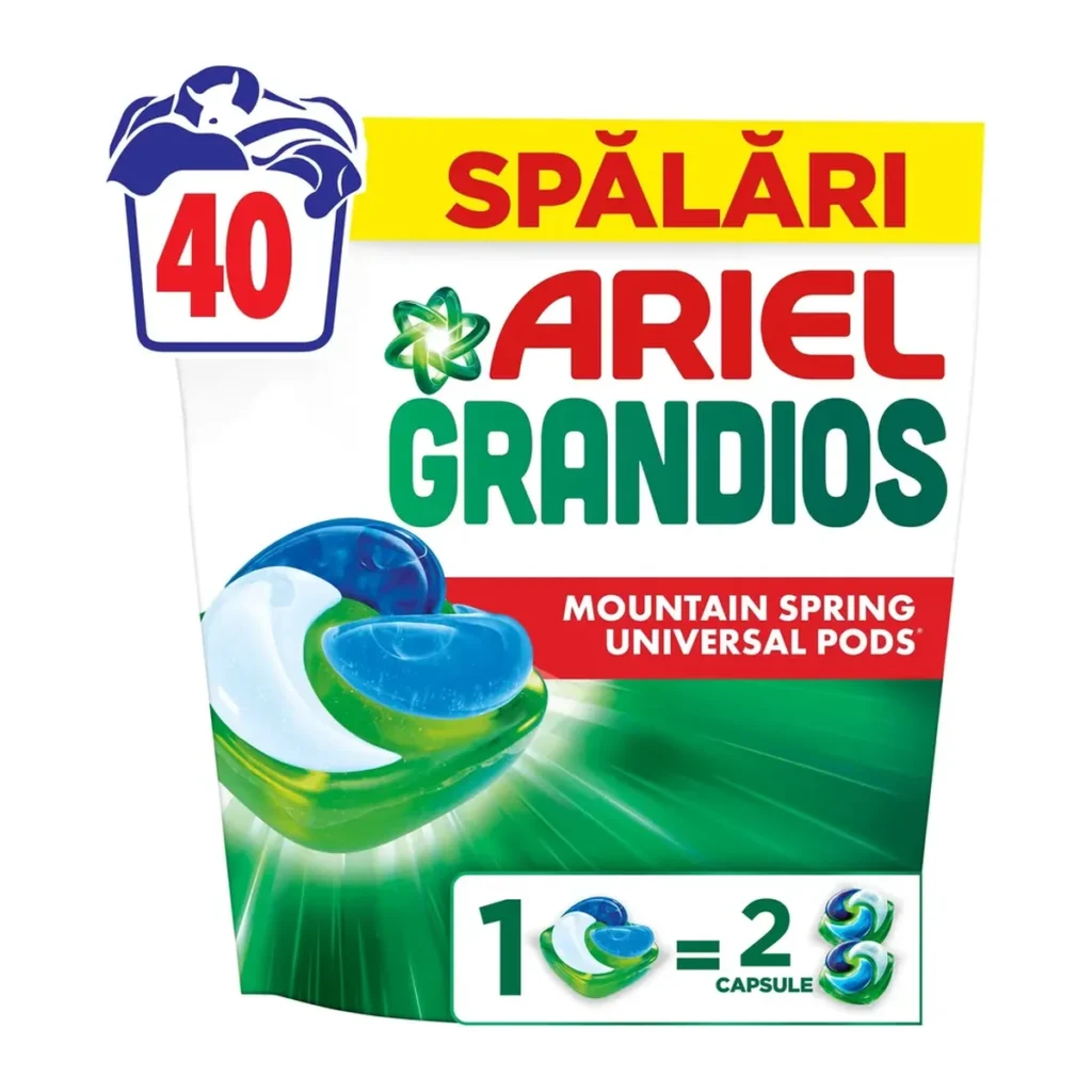 Capsule detergent Ariel Grandios Mountain Spring, 40 buc