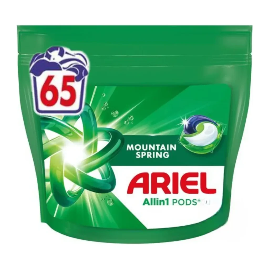 Capsule detergent Ariel Mountain Spring, 65 buc
