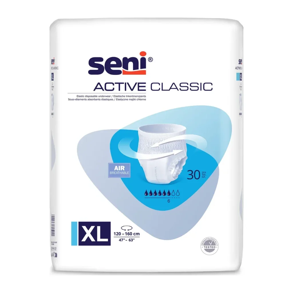 Chiloți absorbanți Seni Active Classic, mărimea XL, 30 buc
