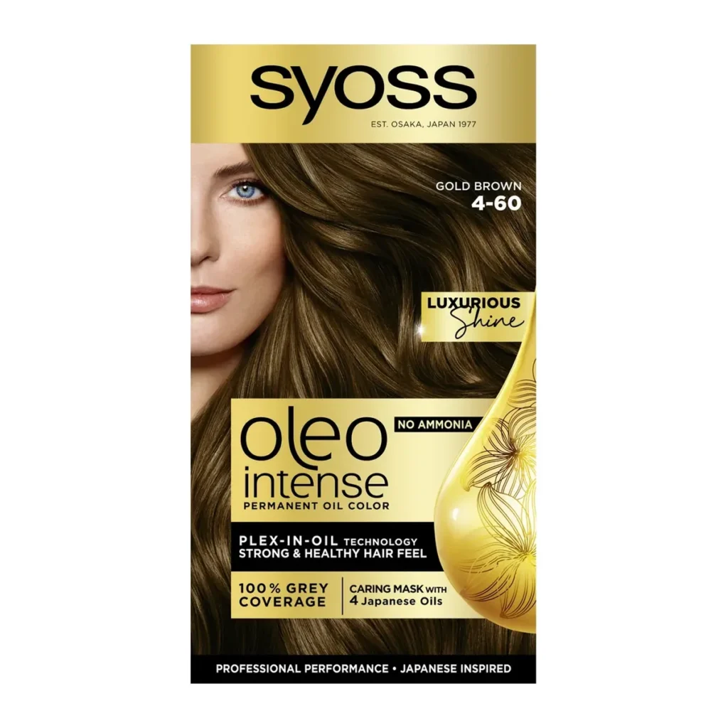 Vopsea de păr Syoss Oleo Intense 4-60 Șaten Auriu