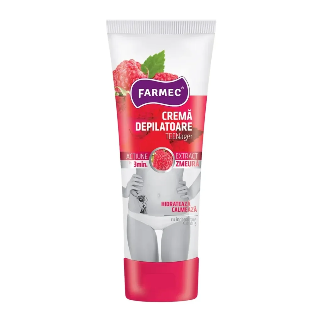 Cremă depilatoare Farmec Teenager Zmeură, 150 ml