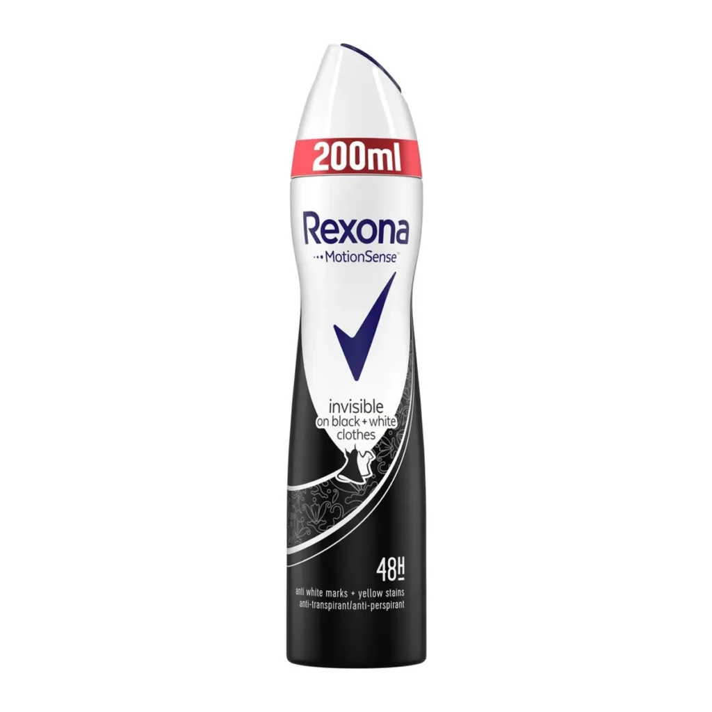 Deodorant spray Rexona Women Invisible Black & White, 200 ml