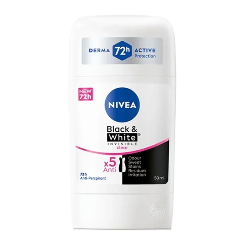 Deodorant stick Nivea Women Black & White Clear, 50 ml