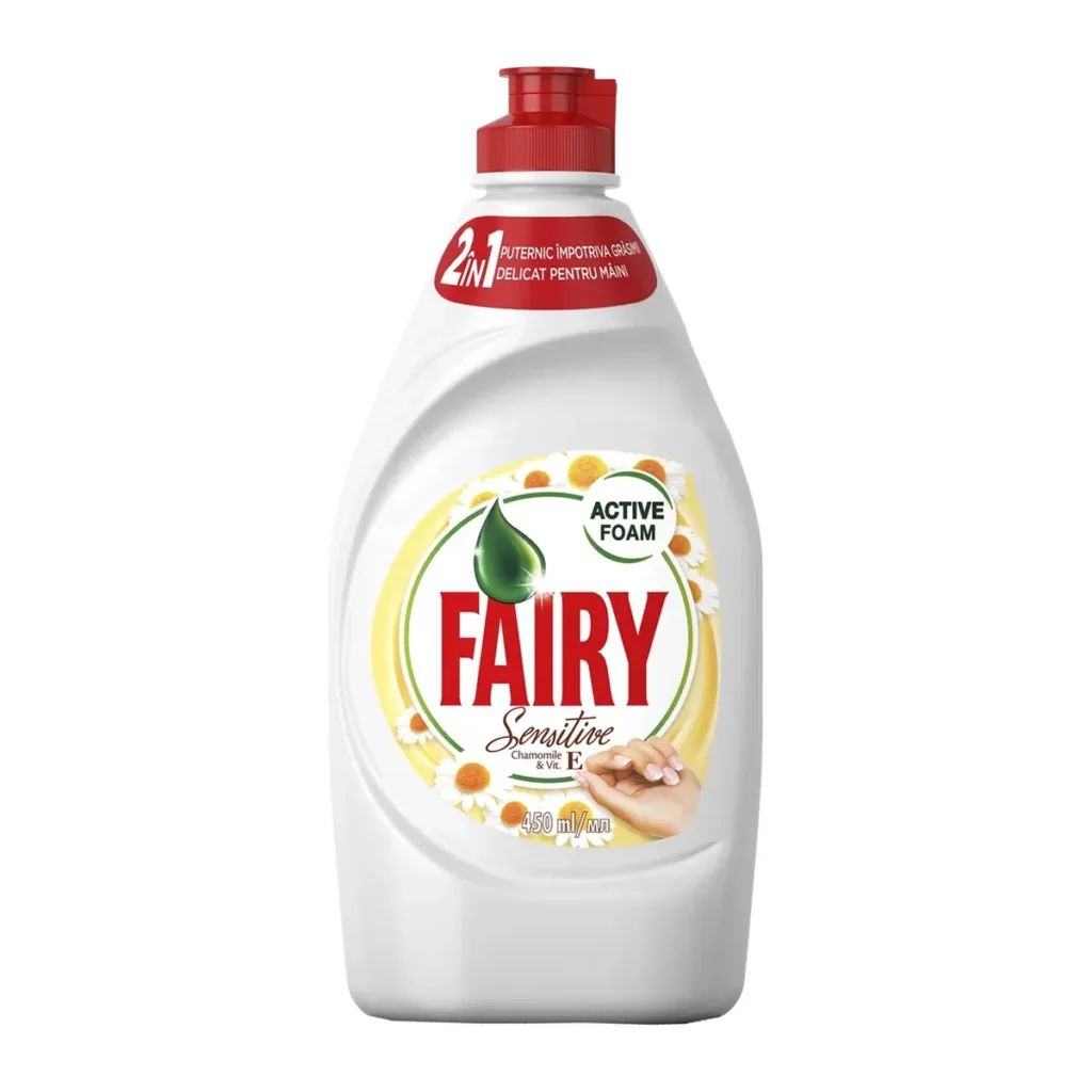 Detergent de vase Fairy Sensitive Chamomile, 450 ml