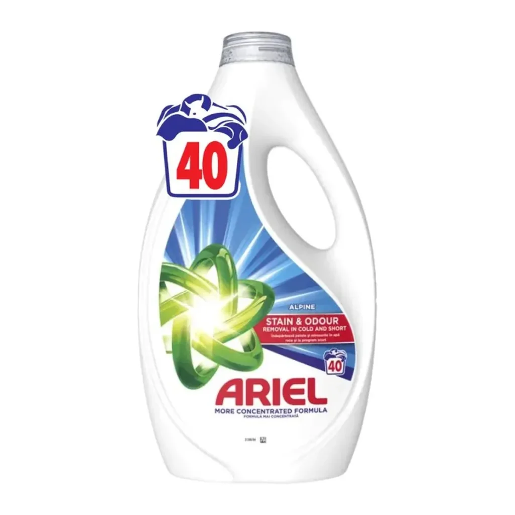 Detergent lichid Ariel Alpine, 40 spălări, 1.8 L