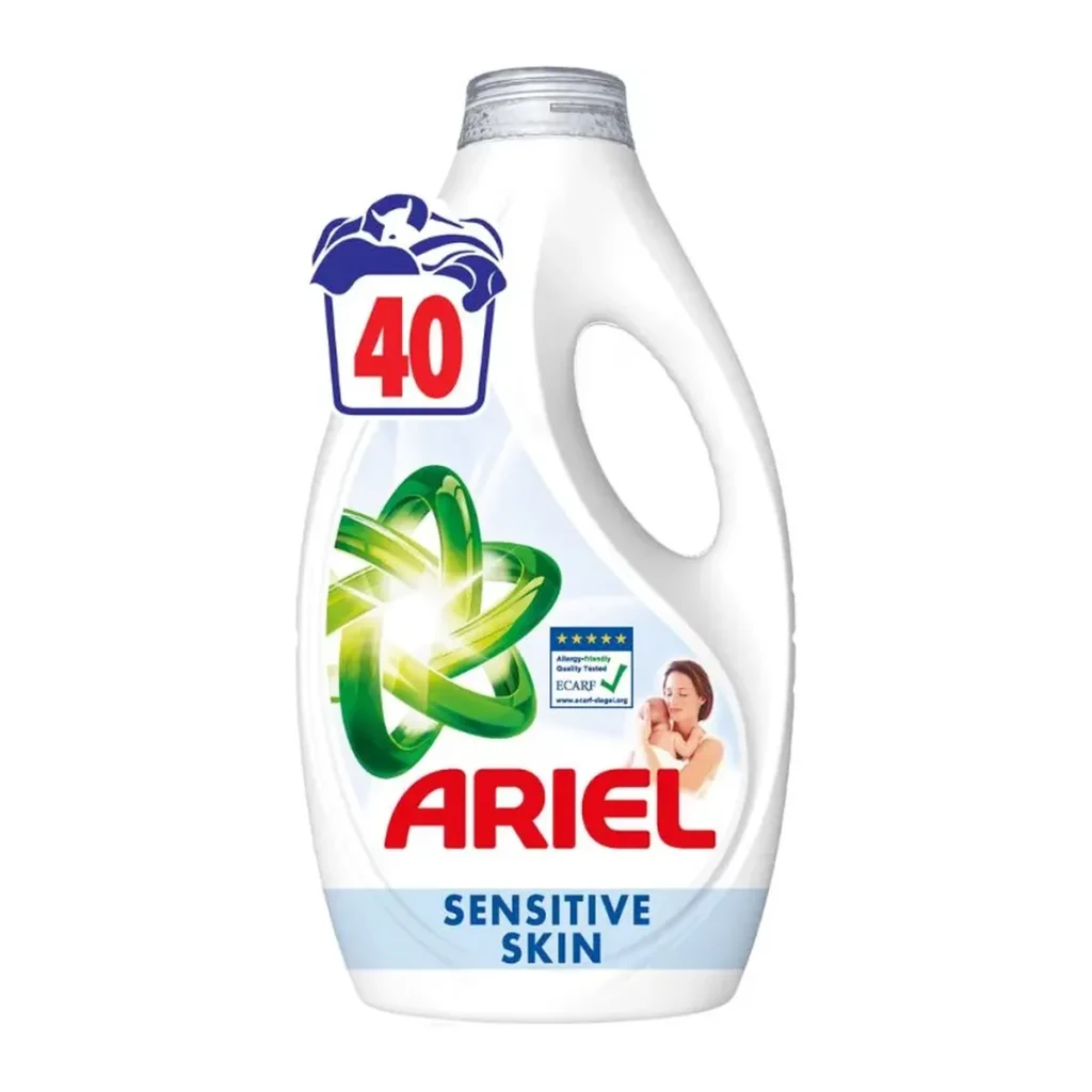 Detergent lichid Ariel Sensitive, 40 spălări, 1.8 L