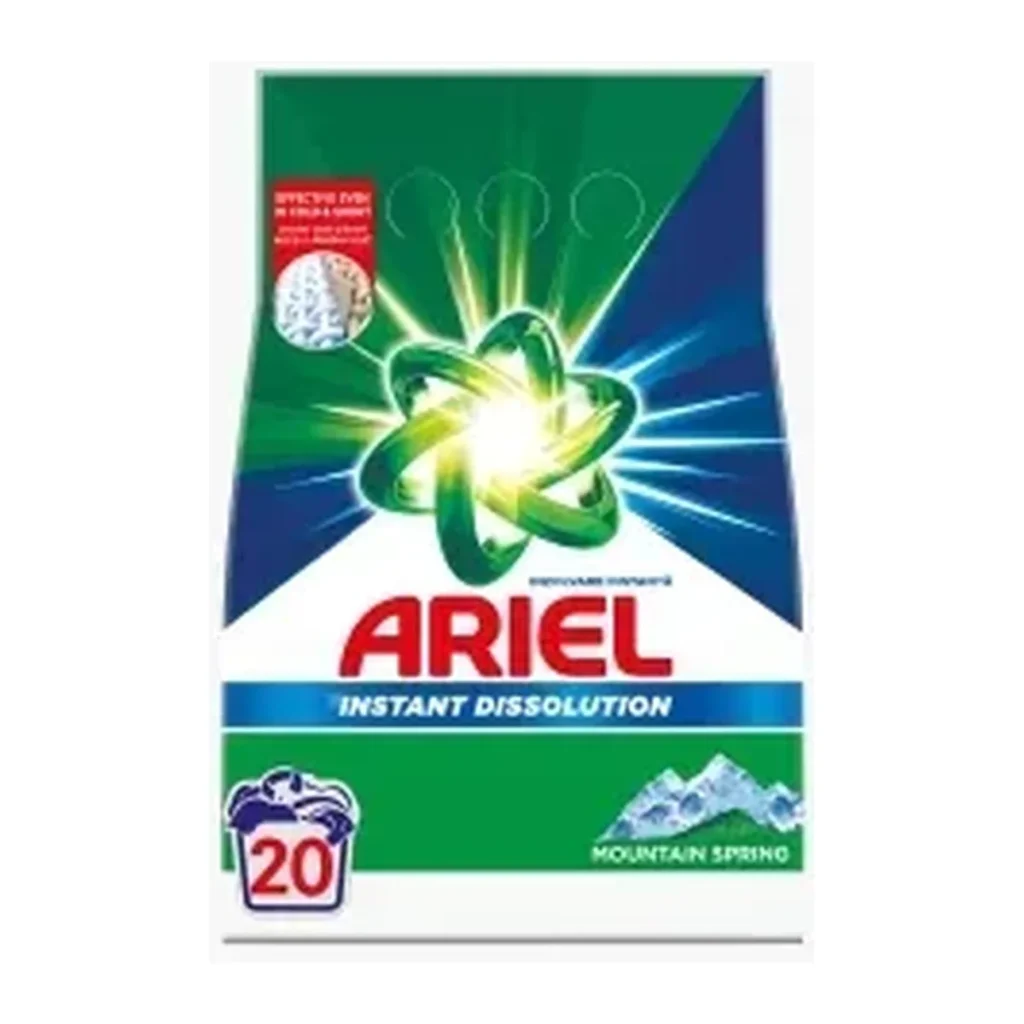Detergent pudră Ariel Automat Mountain Spring, 20 spălări