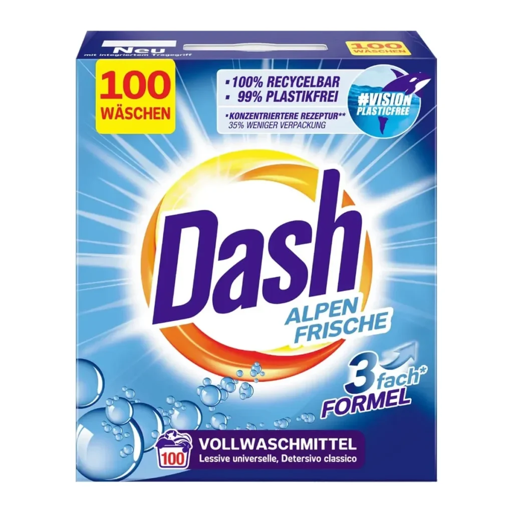 Detergent pudră Dash Alpen Frische, 100 spălări
