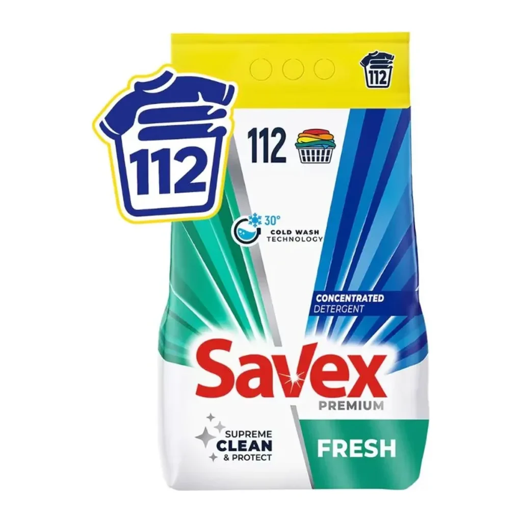 Detergent pudră Savex Fresh, 112 spălări