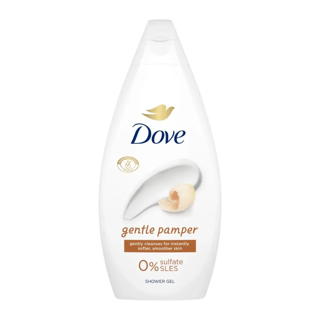 Gel de duș Dove Women Pampering Shea Butter Vanilla Scent, 450 ml
