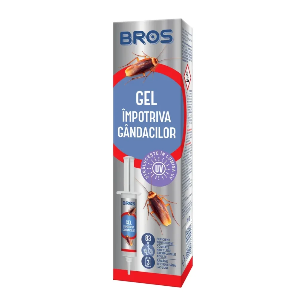 Gel insecticid Bros împotriva gândacilor, 20 g