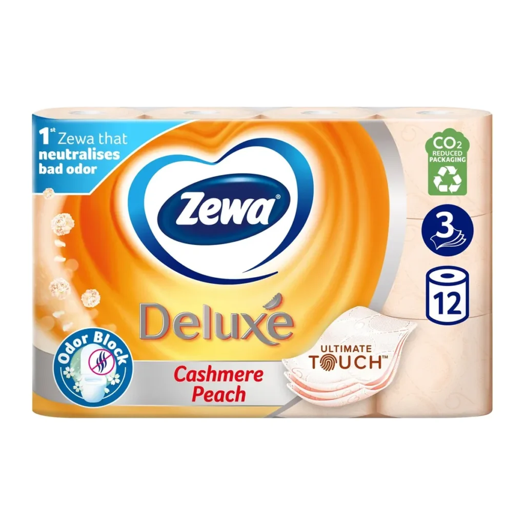 Hârtie igienică Zewa Peach, 3 straturi, 12 role