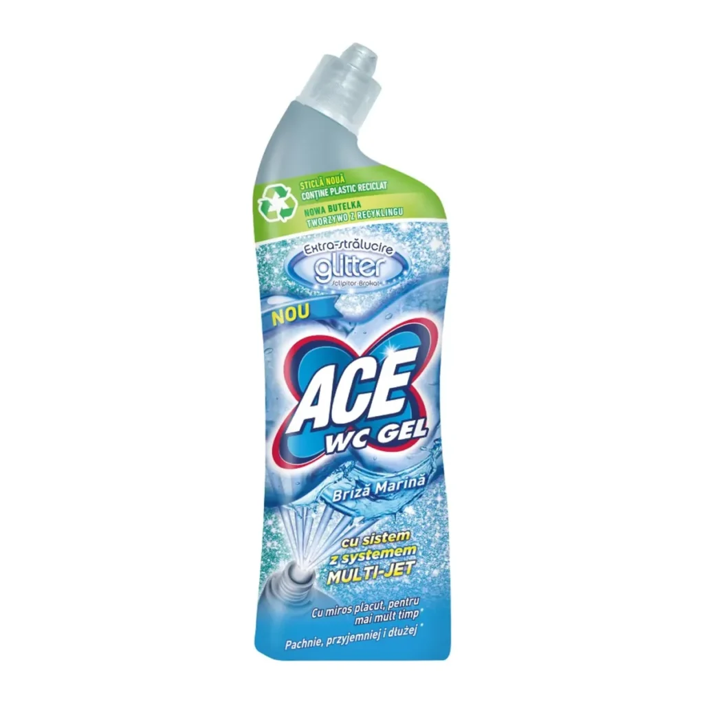 Înălbitor Ace WC Gel Glitter Briza Marina, 700 ml