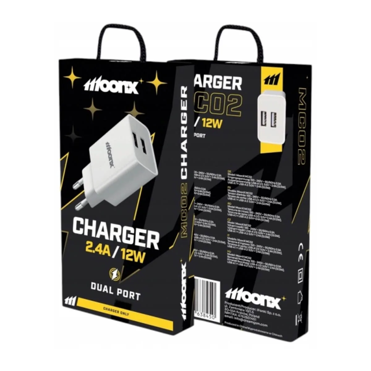 Încărcător Moonx Mc02 2 4A 2xusb-a