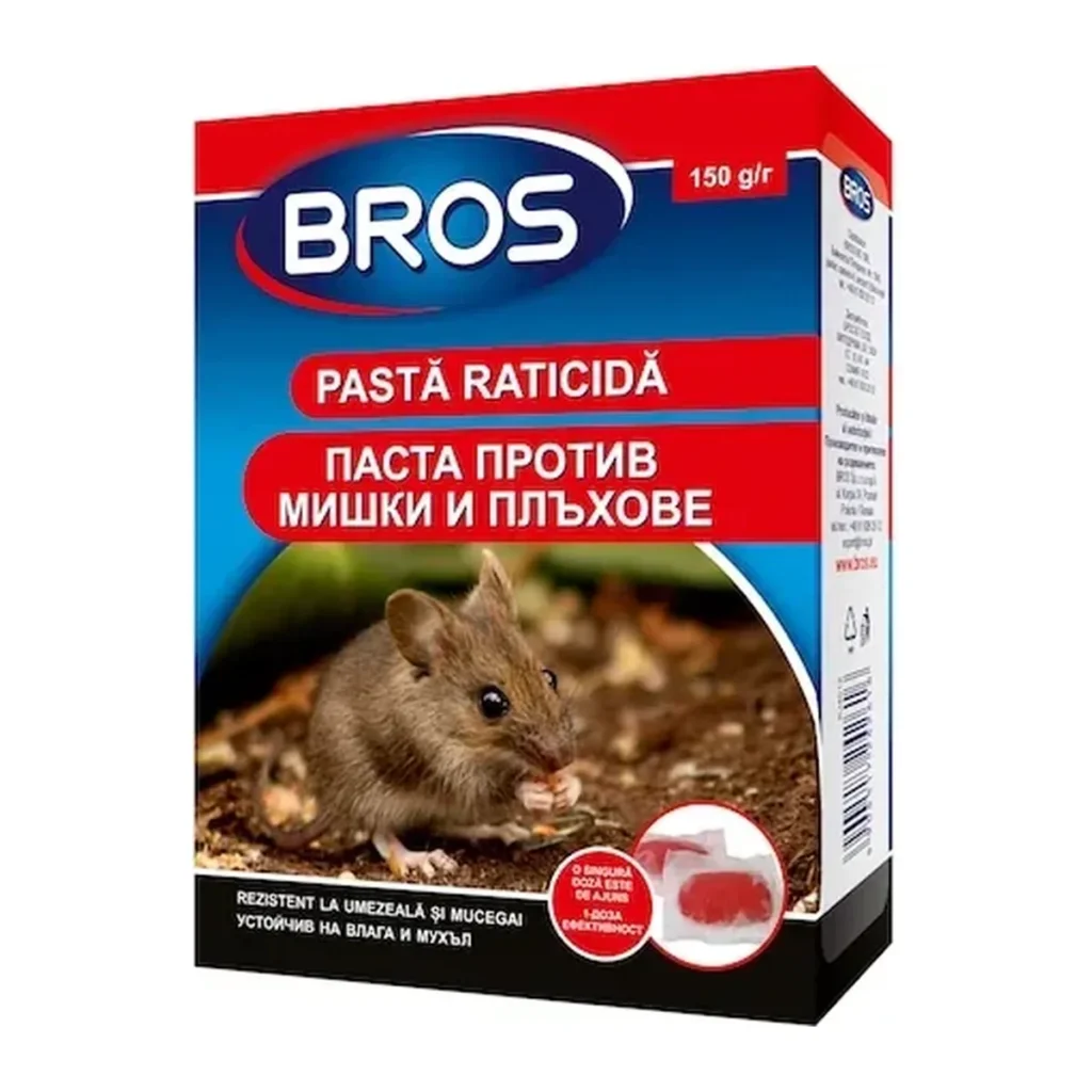 Insecticid Bros 1639 Momeală Pastă Raticidă, 150 g