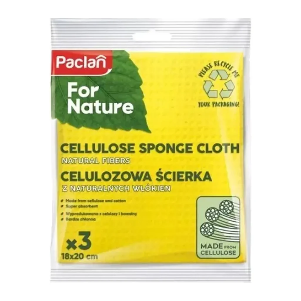 Lavete umede Paclan For Nature, 18 x 20 cm, 3 buc