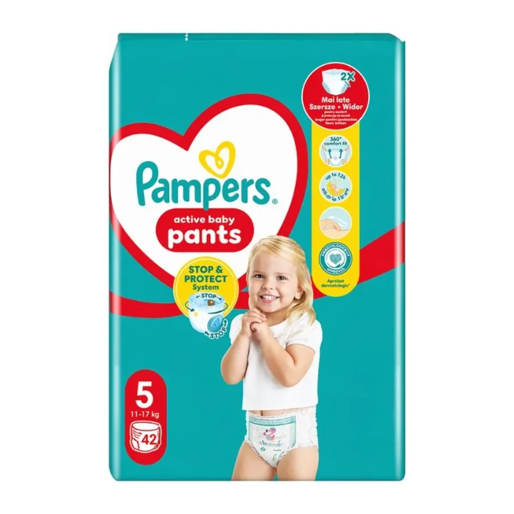 Scutece chilotel Pampers Pants Active Baby nr.5 (12-17 kg), 42 buc