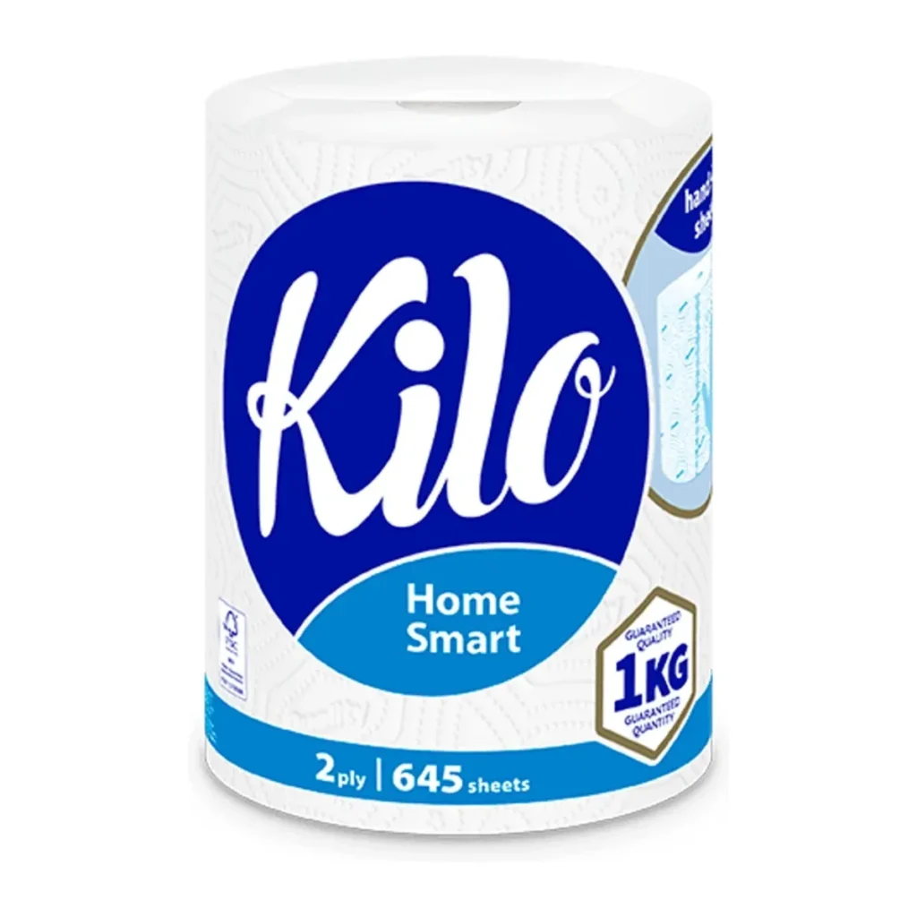 Prosoape de hârtie Kilo Monorola Celuloză 645 Foi Alb, 2 straturi, 1 kg