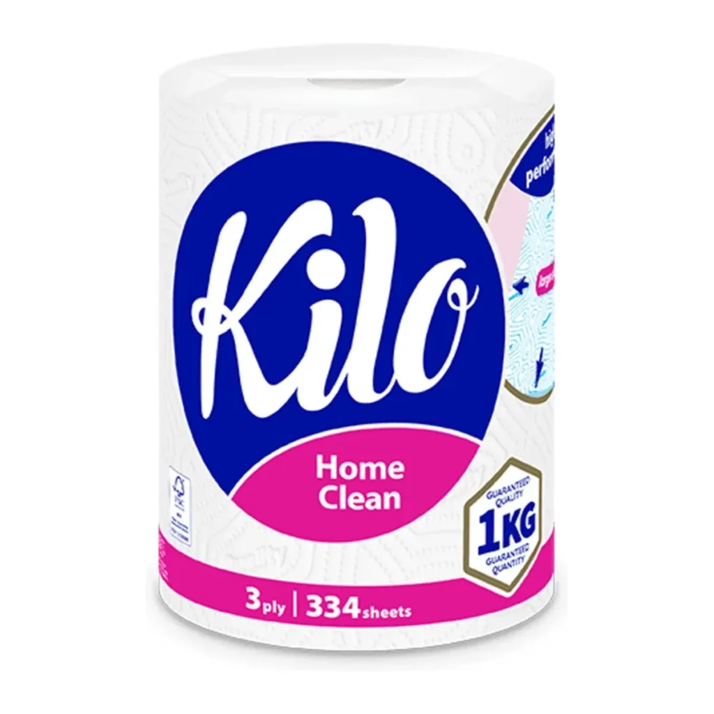 Prosoape de hârtie Kilo Monorola Novus 334 Foi Alb, 3 straturi, 1 kg