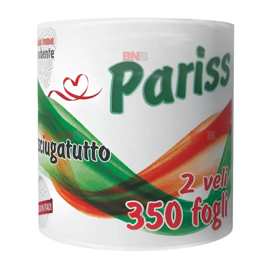 Prosoape de hârtie Pariss mono-rolă Alb, 2 straturi, 350 foi
