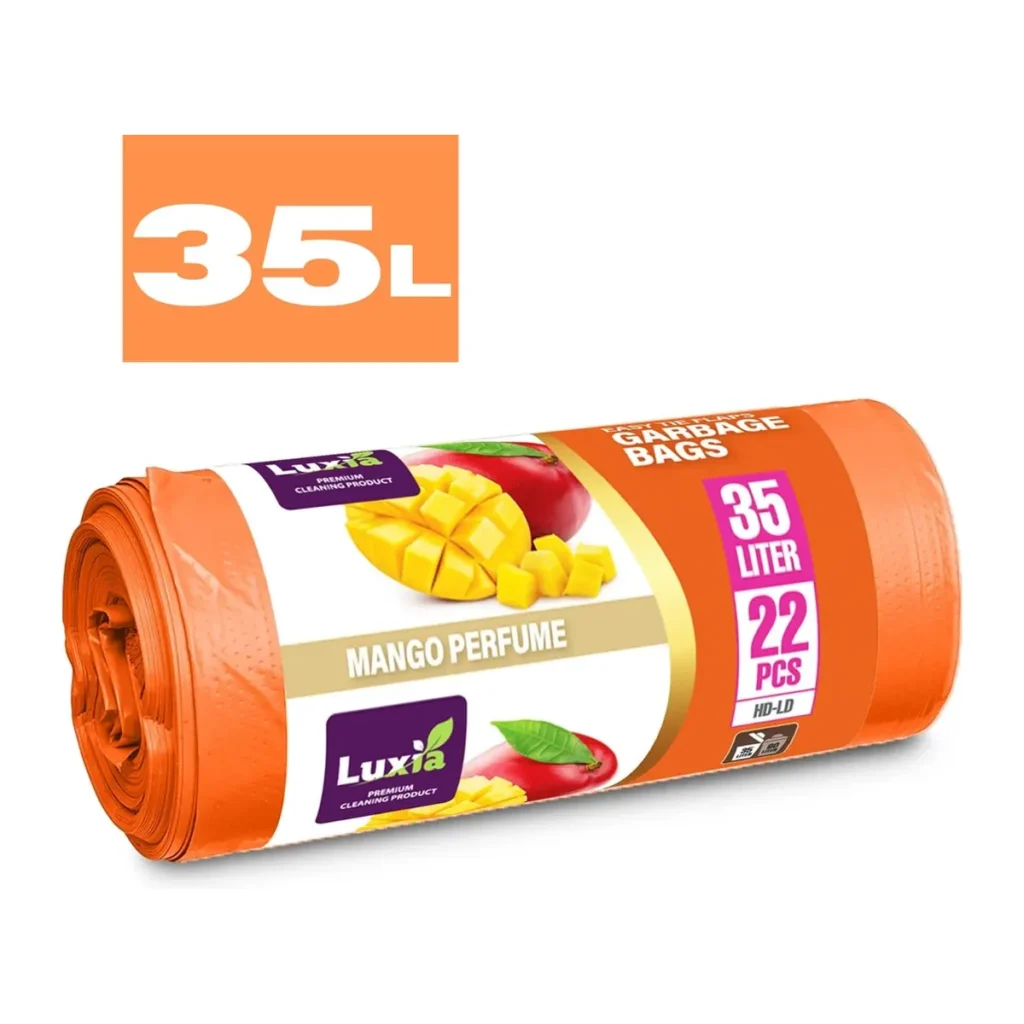 Saci menajeri Luxia Aroma Mango cu Urechi HD-LD, 35 L, 22 buc