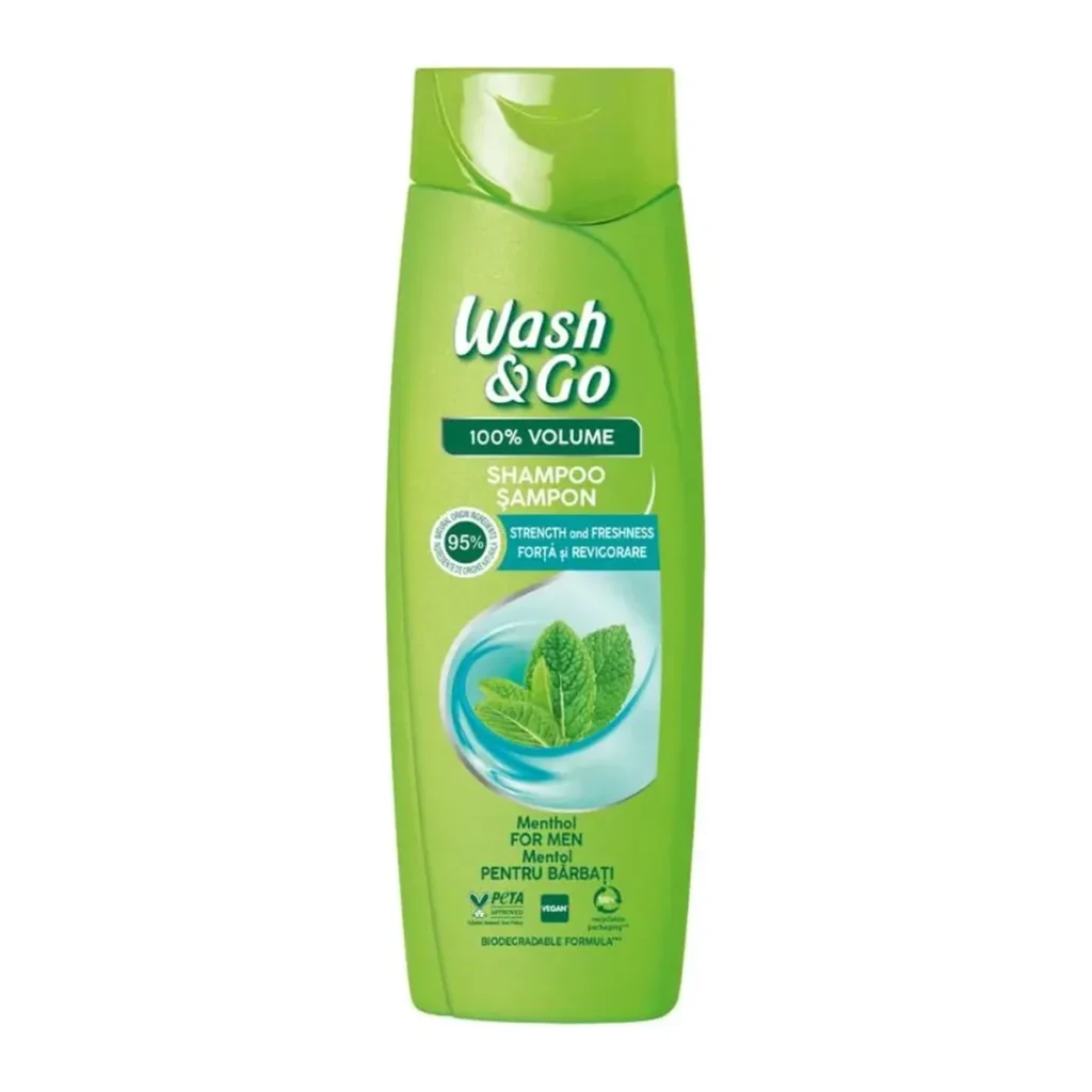 Șampon Wash & Go Men Menthol, 360 ml