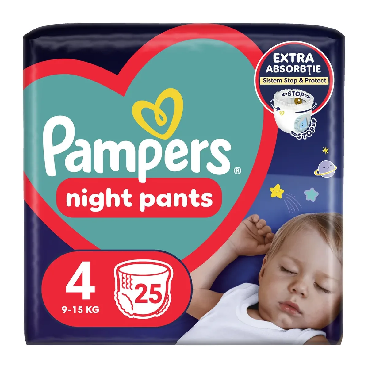 Scutece chilotel Pampers Pants Night nr.4 (9-15 kg) Value Pack
