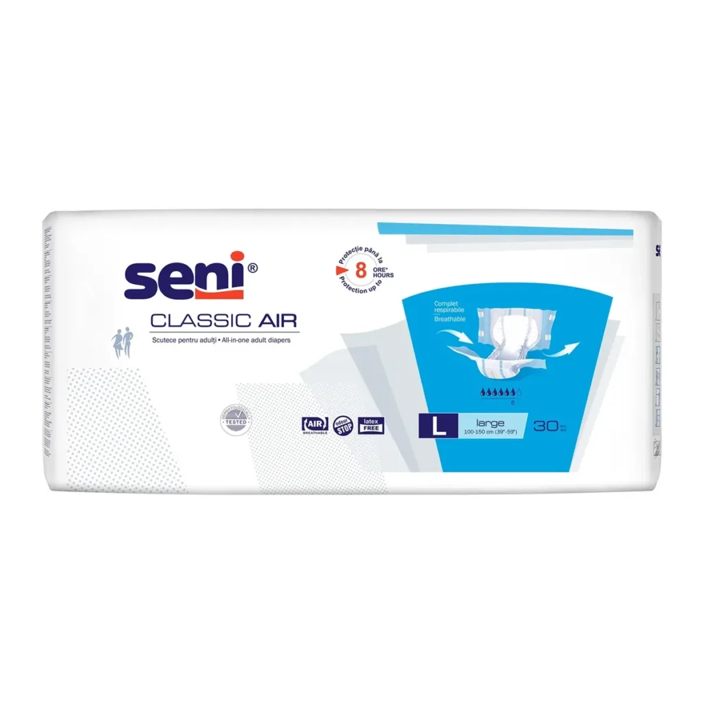 Scutece Seni Classic Air, mărimea L, 30 buc