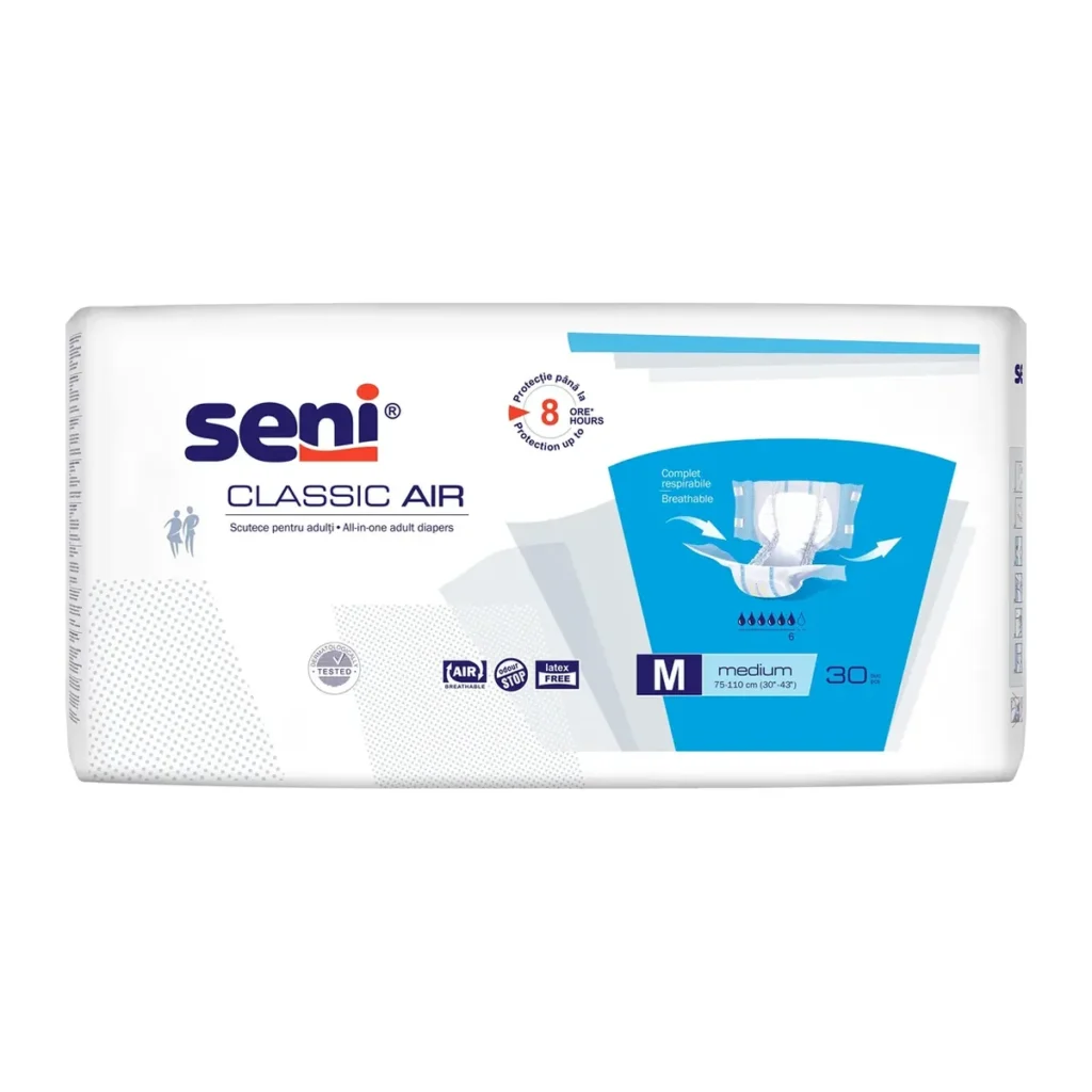 Scutece Seni Classic Air, mărimea M, 30 buc