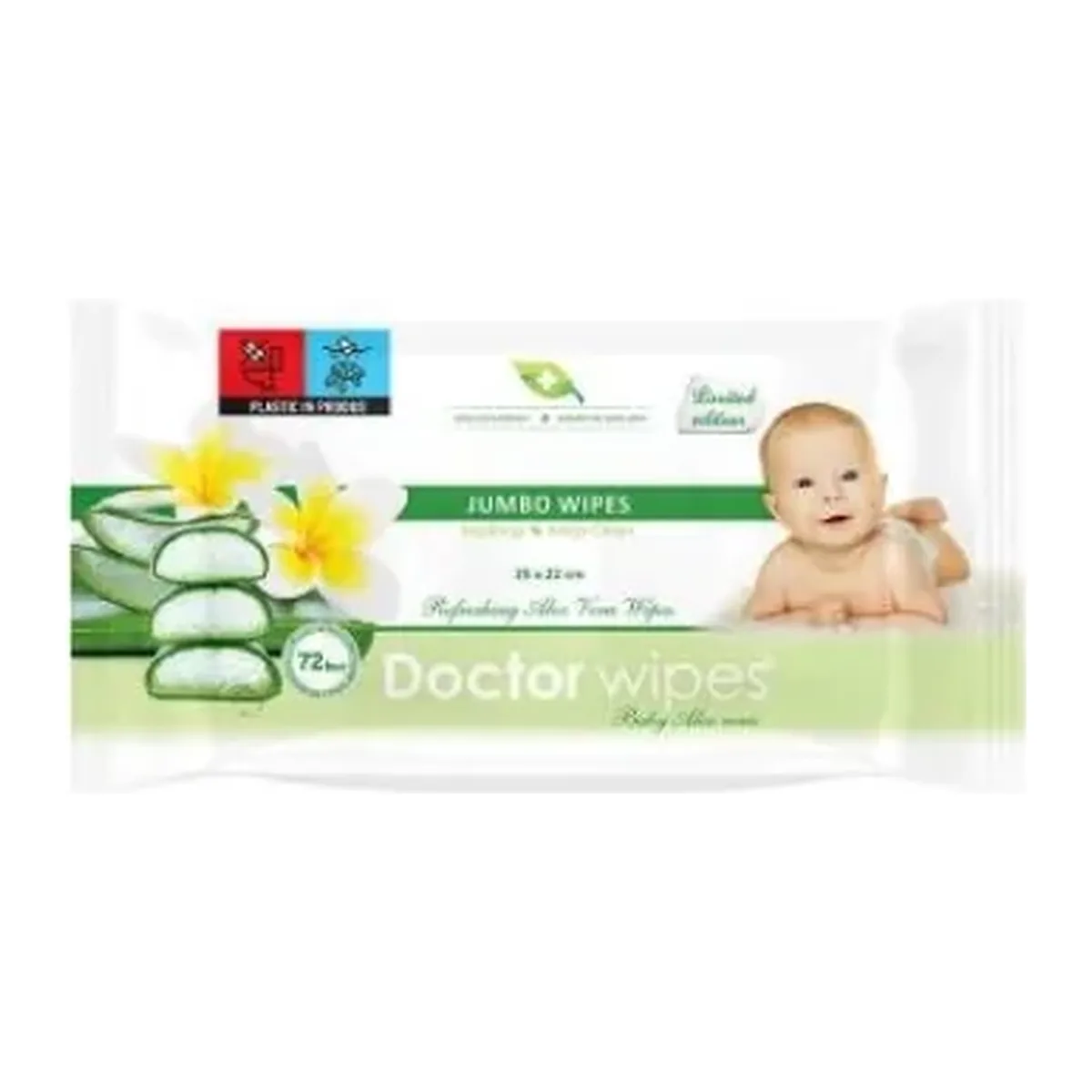 Șervețele umede Doctor Wipes Jumbo Aloe Vera