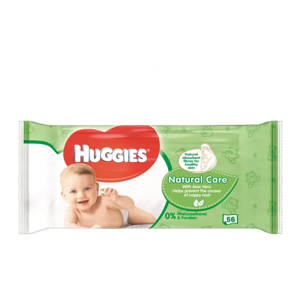 Șervețele umede Huggies Baby Natural Care, 56 buc
