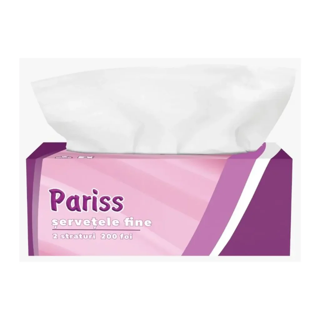 Șervețele faciale Pariss 200 foi, 2 straturi