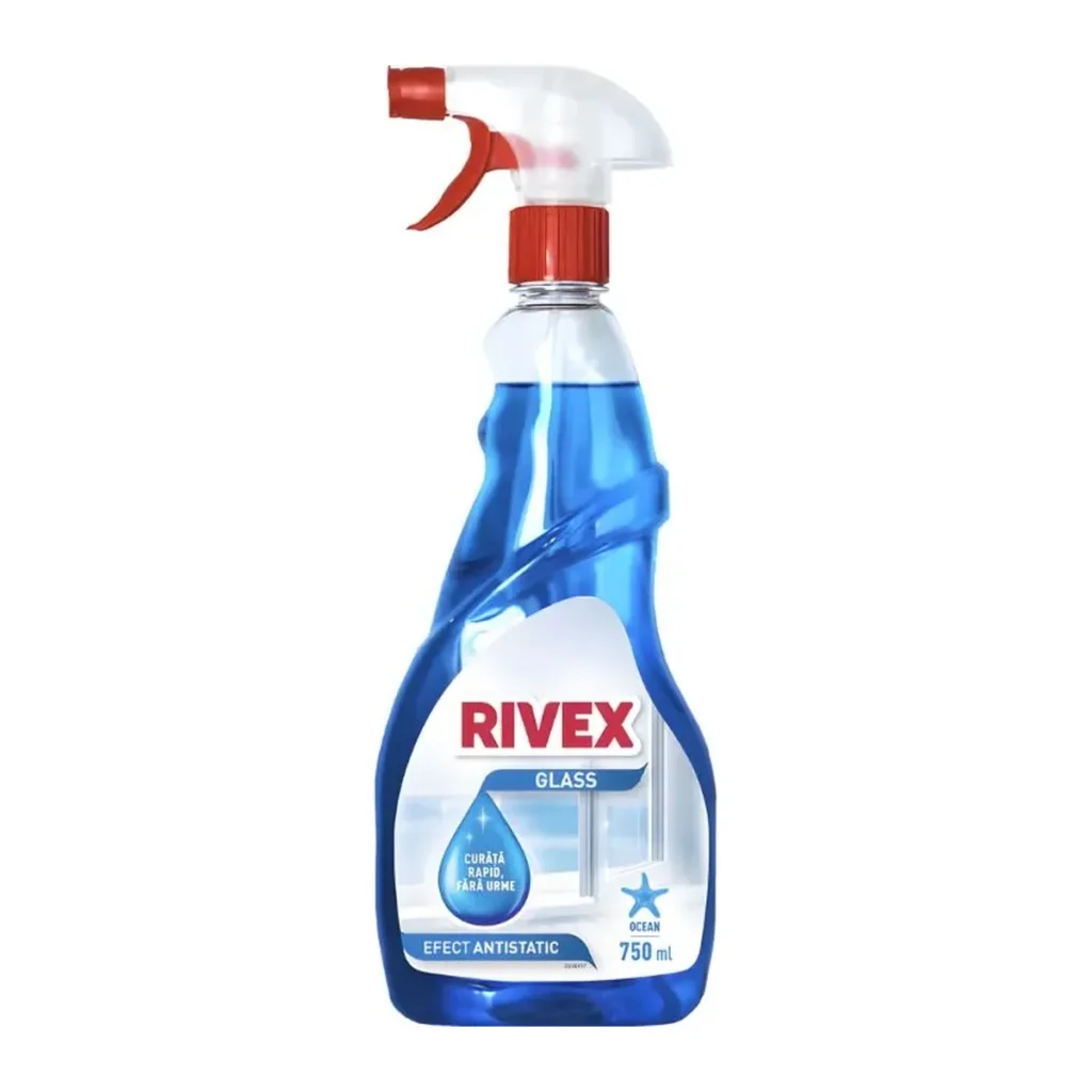 Soluție pentru geamuri Rivex Glass Clear Ocean, 750 ml