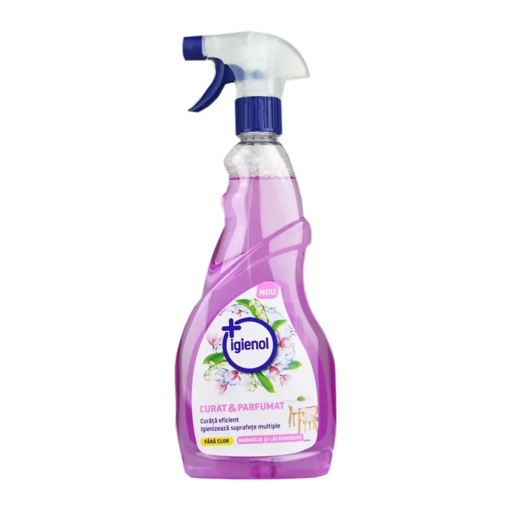 Soluție pentru pardoseli Igienol curat Pulverizator Magnolie și Lăcrămioare, 750 ml