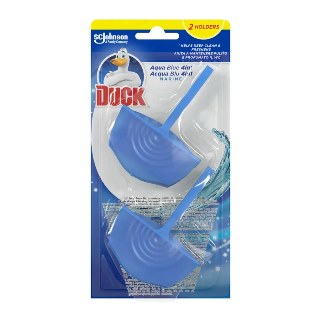 Soluție WC Duck Odorizant Albastru, 2×36 g
