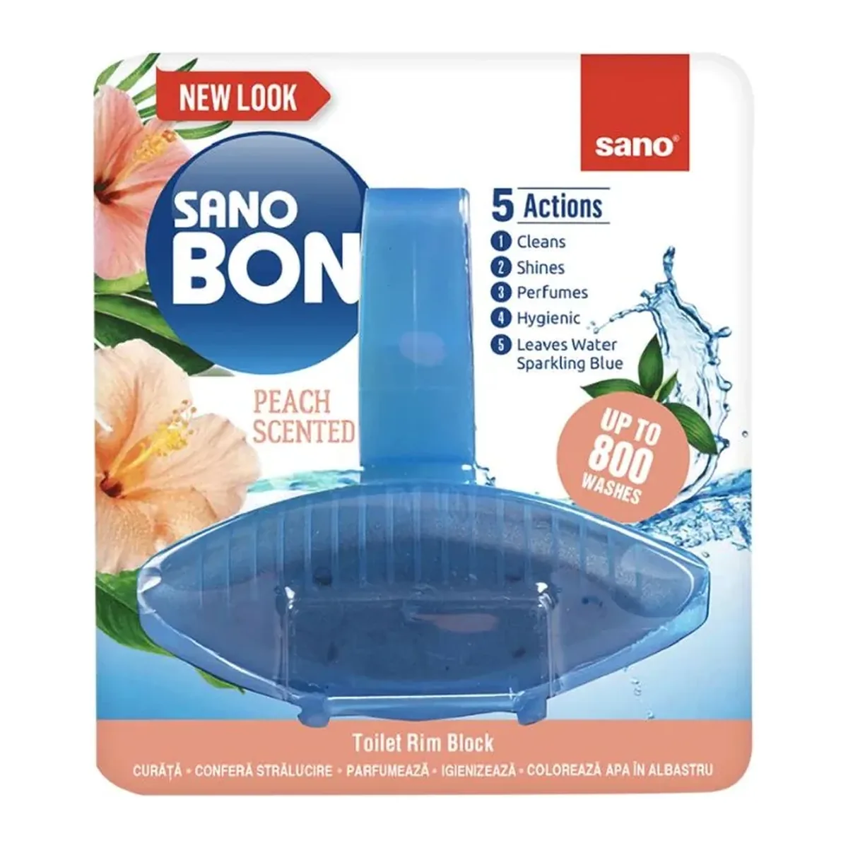 Soluție WC Sano 5in1 Bon Blue Peach