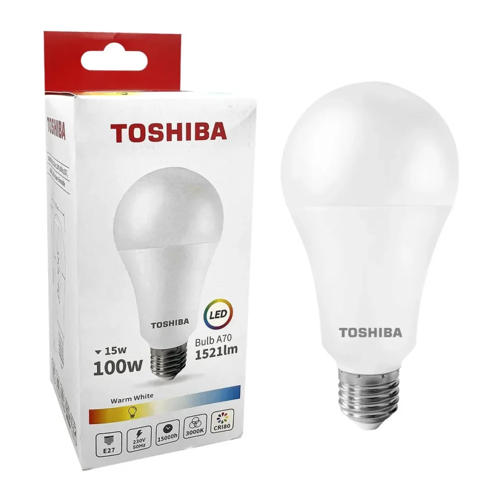 Bec LED Toshiba A70 E27 Lumină rece, 15W